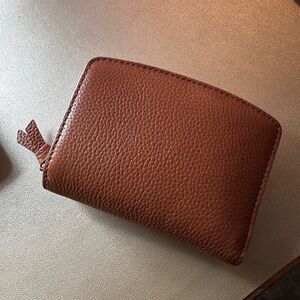 Quince Italian Pebbled Leather Compact Wallet